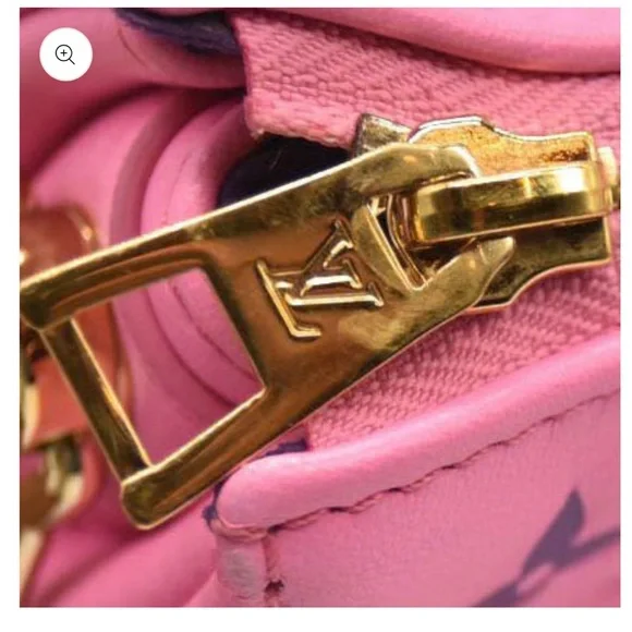 LOUIS VUITTON Lambskin Embossed Monogram Vuittamins Coussin PM Rose Violet - Picture 14 of 15